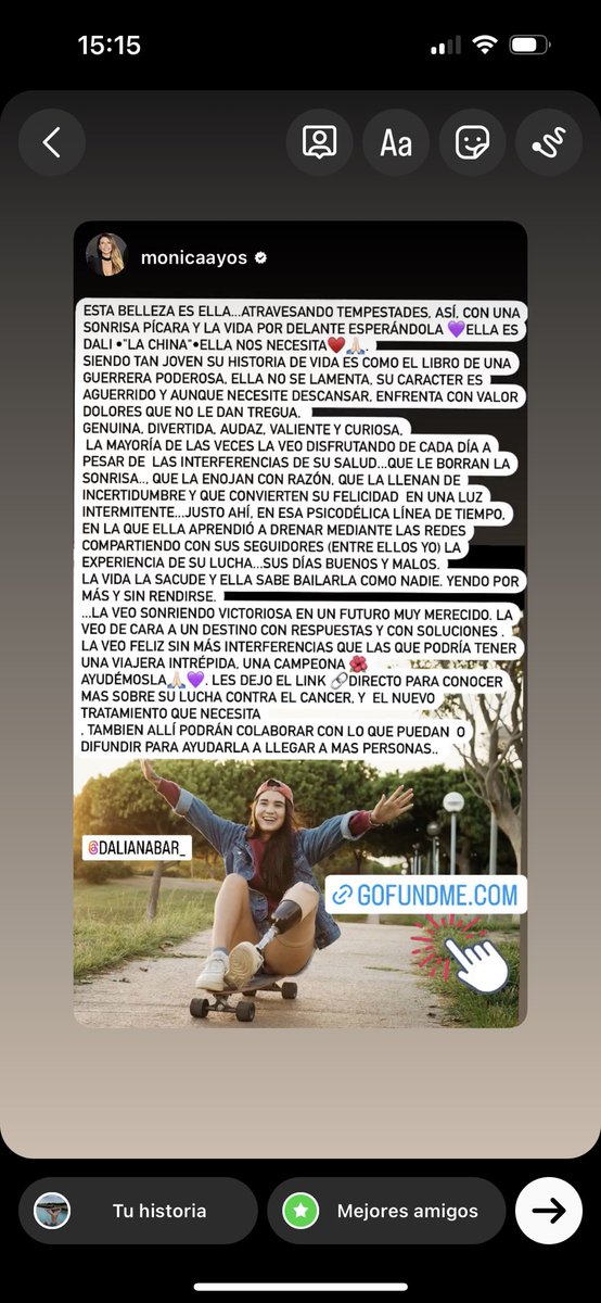 Los días finales de mi campaña están siendo preciosos gracias al apoyo de mis amigos 

Aquí el link ⬇️

gofundme.com/f/k4q63-aydame…