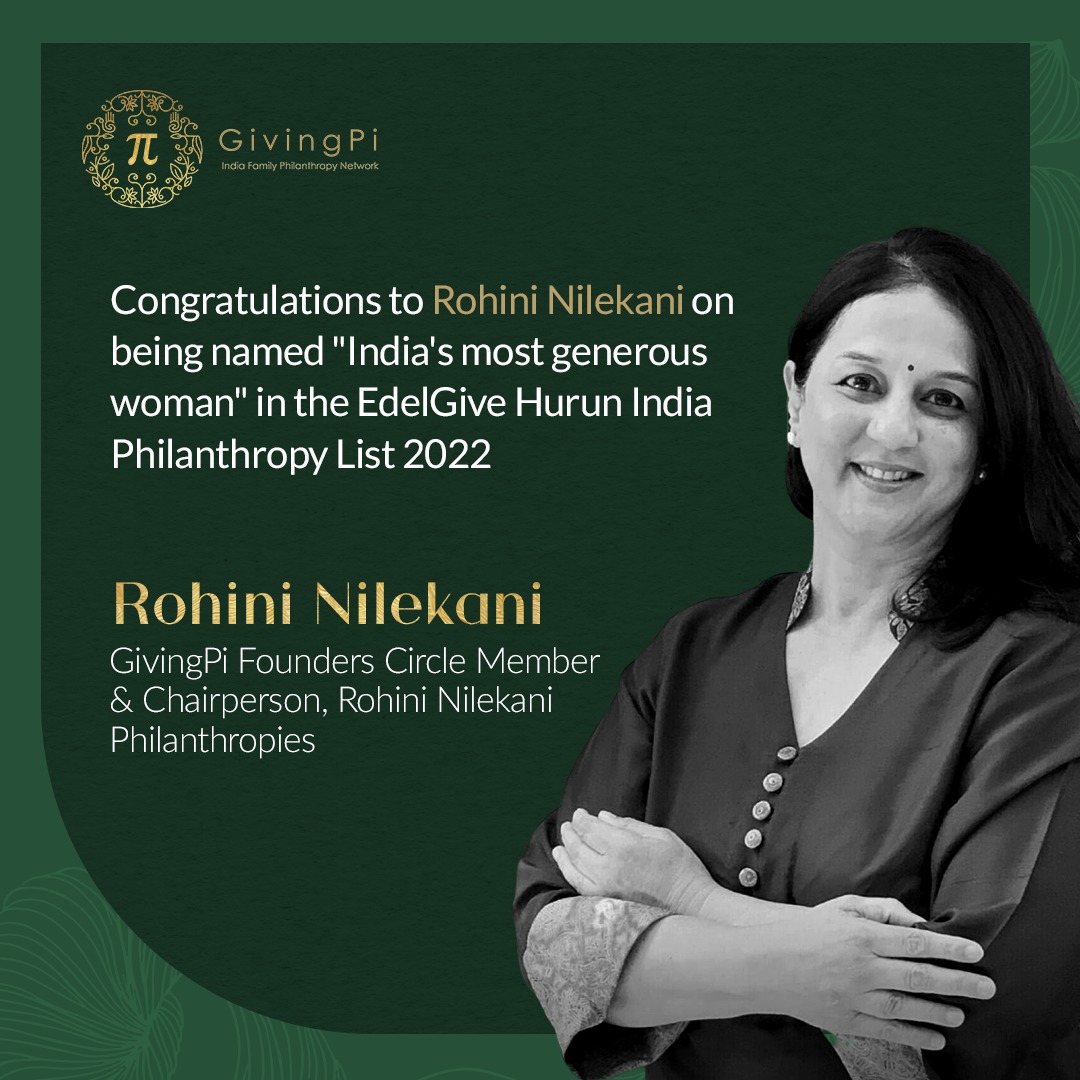 Wonderful to see GivingPi Founder's Circle Member, Rohini Nilekani, be recognized for her contributions in philanthropy &amp; named "India's most generous woman" for the 3rd consecutive year. 

To know more, click below.

livemint.com/news/india/mee…

<a href="/RNP_Foundation/">Rohini Nilekani Philanthropies</a> 

#philanthropy