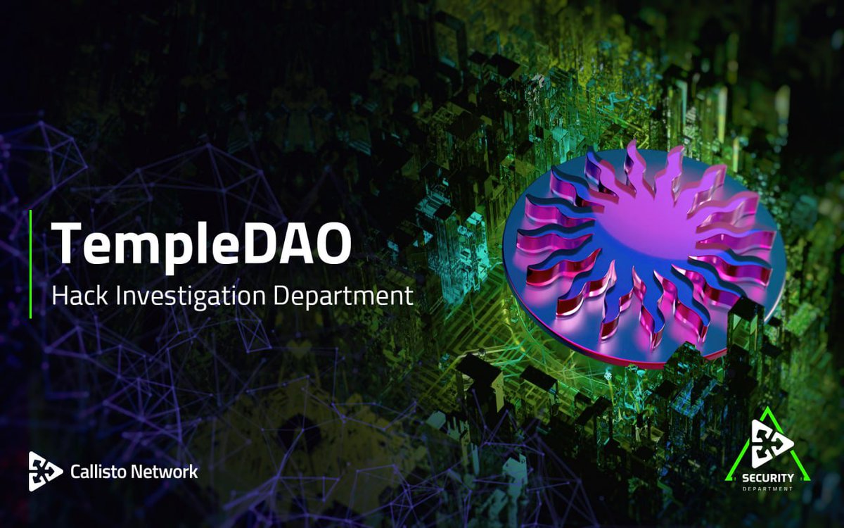 CallistoAudits's tweet image. TempleDAO's STAX Contract Hack Investigation

On October 11, 2022 a hacker exploited an error in #STAX contract of the #TempleDAO and successfully withdrew 2,3 million USD worth of protocol users' assets. 

Case investigation details:
➡️ clo.click/TempleDAO-Stax