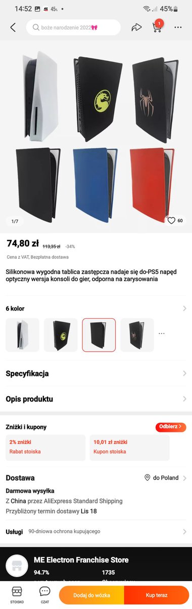 Informatykadlak's tweet photo. Dosyć fajne te panele ciekawe jaka jakość czy się po jakimś czasie mogą nie połamać 😄😁
#PlayStatio5 #PS5 #aliexpress
@kot_malinek https://t.co/aVs6Egw9Tg