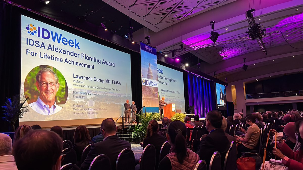 Larry Corey mentioned ICAAC when receiving the Alexander Fleming award @IDWeek2022. It is telling that none of us in can forget our ICAAC years! #bringicaacback #amr #fungi #antibiotics