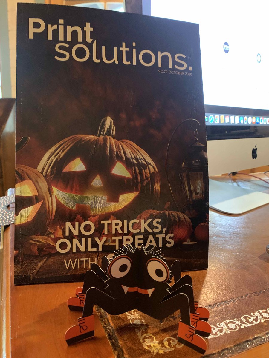 EarthIslandUK's tweet photo. We love a creative #directmail campaign, and we are fond of #Halloween too, so we really enjoyed this one from @weareimpress about Inky the spider recently.
Here's Inky on my desk and in his natural habitat!
#LovePaper #ImpressPrint #SolutionsMagazine #DirectMail #InkyTheSpider https://t.co/DKIPuG8hQa