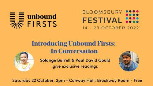 unboundsocials's tweet photo. This fabulous event is tomorrow!
@Journalish and @paul_d_gould at @bloomsburyfest talking #UnboundFirsts and their fantastic debut novels.

Tickets: https://t.co/Ioa0WmA0z2

22 October, 2pm https://t.co/zvJYvbIRa1