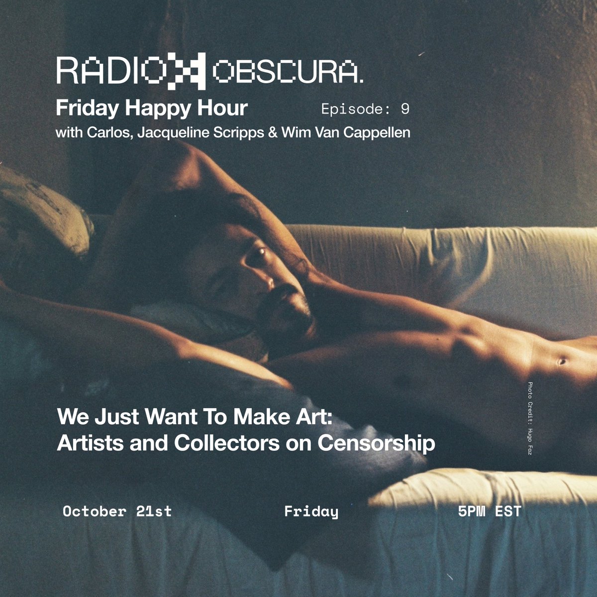 Obscura (@obscuradao) on Twitter photo 🎙️Join us today on Friday Happy Hour w/<a href="/loretdem/">Carlos A. Loret de Mola</a>,
<a href="/WimVanCappellen/">Worldfamousphotographer.eth</a> & <a href="/JacqScripps/">Jacqueline Scripps</a> 🍻
We Just Want To Make Art:
Artists & Collectors on Censorship
Featured guests:
<a href="/HugoFaz/">HugoFaz.eth ⌐🆇-🆇</a> @RedFore45892766 <a href="/yaldaes/">Yalda Eskandari</a> <a href="/hohr_OM/">House of Human Rights @OM</a>
🕔Today at 5pm EST
Set Reminders!⤵️
🔗x.com/i/spaces/1yoKM… 🎙️Join us today on Friday Happy Hour w/<a href="/loretdem/">Carlos A. Loret de Mola</a>,
<a href="/WimVanCappellen/">Worldfamousphotographer.eth</a> & <a href="/JacqScripps/">Jacqueline Scripps</a> 🍻
We Just Want To Make Art:
Artists & Collectors on Censorship
Featured guests:
<a href="/HugoFaz/">HugoFaz.eth ⌐🆇-🆇</a> @RedFore45892766 <a href="/yaldaes/">Yalda Eskandari</a> <a href="/hohr_OM/">House of Human Rights @OM</a>
🕔Today at 5pm EST
Set Reminders!⤵️
🔗x.com/i/spaces/1yoKM…