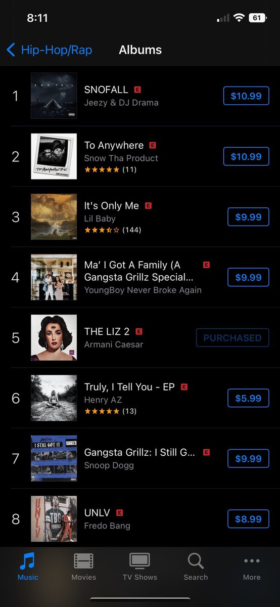 WESTSIDEGUNN's tweet photo. Top 5 RUN THESE FUCKIN NUMBERS UP!!!! Shit a classic she needs her respect bc she deserves it and put the work in #LIZ2 @GriseldaRecords @ArmaniCaesar https://t.co/4x1xtWS0hr