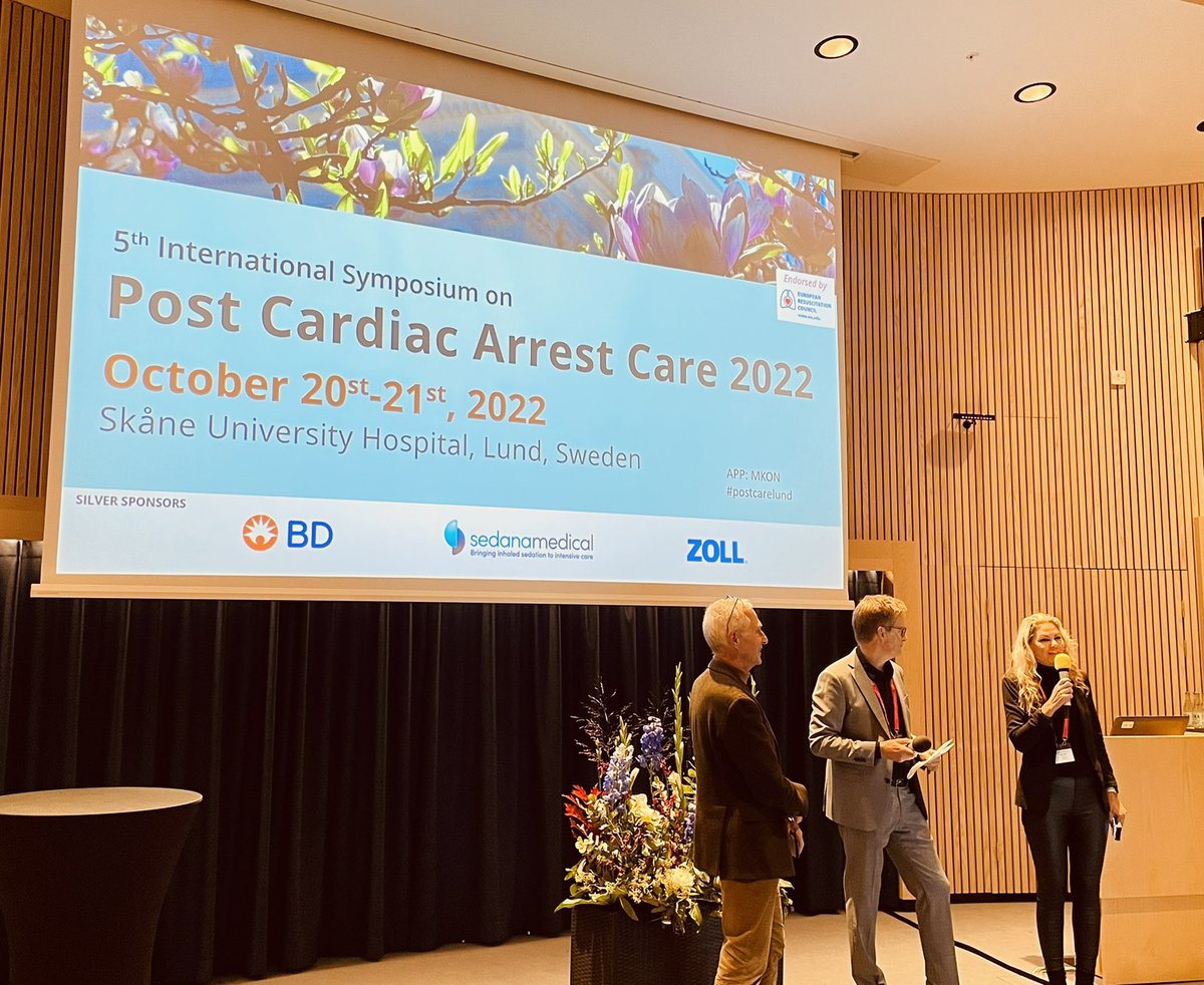 My academic happy place - Post Cardiac Arrest Care International Symposium in Lund, Sweden. Two days of great talks, brilliant people and awesome collaboration to move the needle on SCA survivorship. #postcarelund