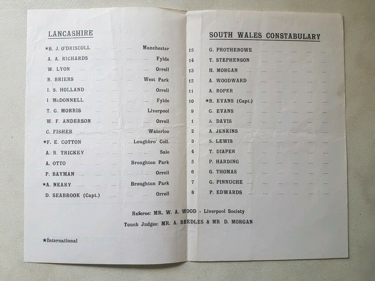 Afternoon All, interesting this one, been sent this old @lancashirerugby programme for verification that game was played. Bill Lyon, Frank Anderson and Peter Bayman all selected from @OrrellRUFC. Bill Lyon doesn’t recall game. Anyone remember this taking place? #teamorrell