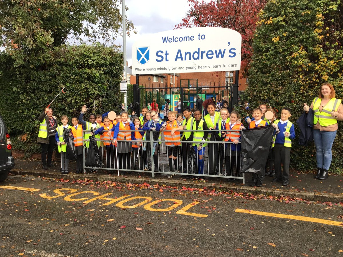 StAndrewsCEPri's tweet photo. Today we showed care in our community by going on a litter pick in our local area! We discussed how long litter lasts in the environment and different aspects of littering. Each class will be helping out with this through the term - well done everyone! https://t.co/EPGUEoJqnH