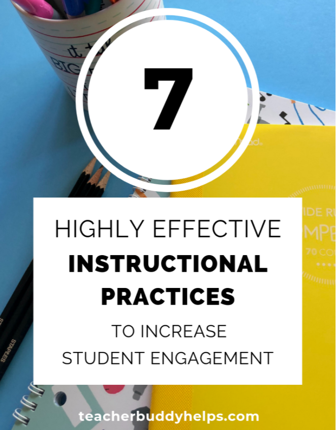 7 Highly Effective Instructional Practices to Increase Student Engagement EXPLAINED

bit.ly/3s5G5TU via Teacher Buddy Helps! 
#edutwitter #learning #teaching