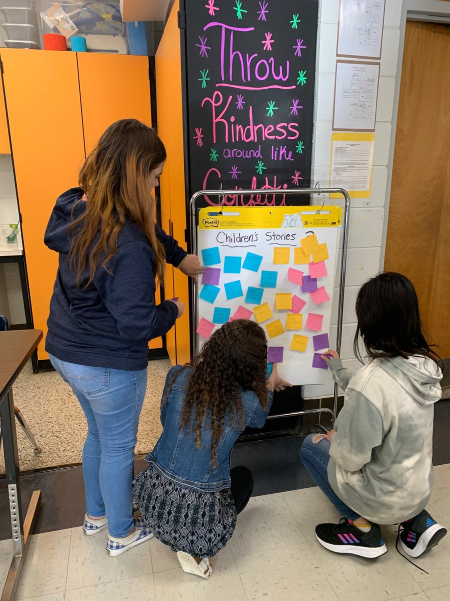 AshleyHuss11's tweet photo. West Alexander Middle School FTA Club listened to children’s stories and analyzed structures and strategies utilized!! They are excited to incorporate what they learned into their own compositions!! #texture #color #rhyme #song #theme @AC_Schools @brosenbalm @nc_teachercadet https://t.co/E4gS0FOtl0