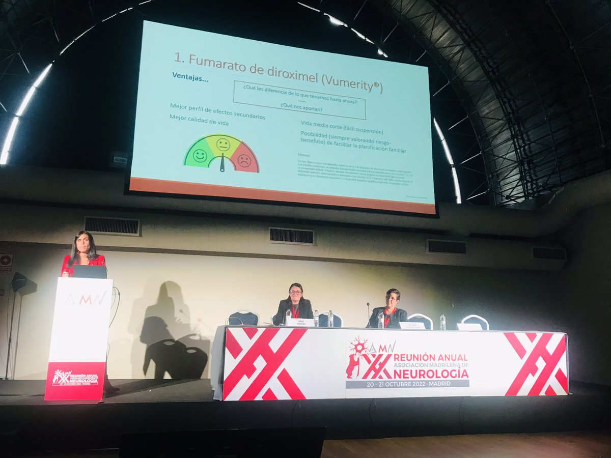 AMNneuromadrid's tweet photo. Empieza la actividad del grupo de estudio de #esclerosismultiple: @claraguih @CostaFrossard @Irenemorenot nos brindan una hoja de ruta para no perdernos en las novedades terapéuticas que ya están disponibles para nuestros pacientes #20AMN con el apoyo de @JanssenESP https://t.co/AO7gZY0xym