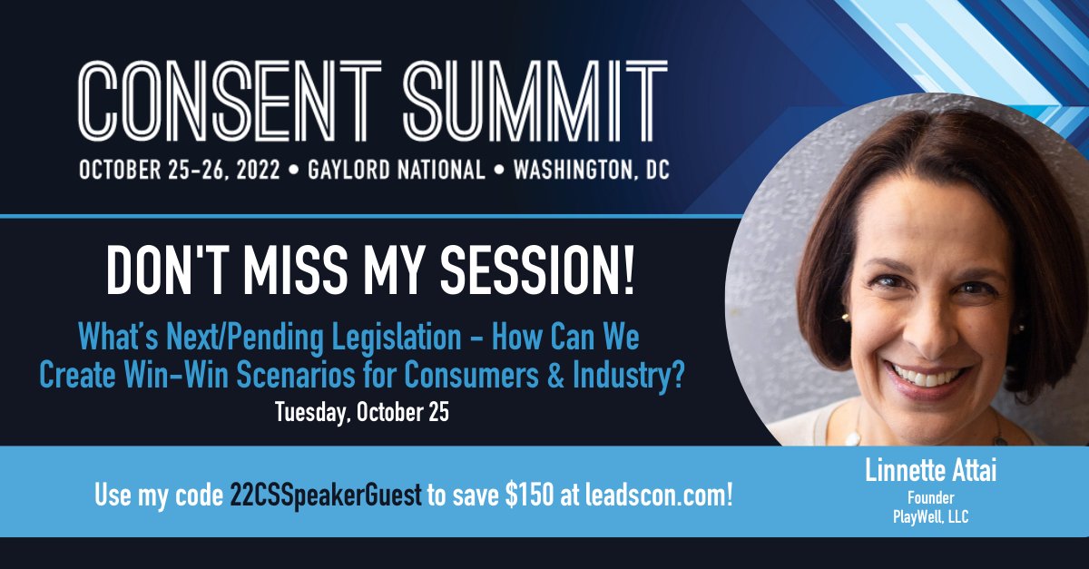 In addition to the panel, I've got a session in the morning: 'Beyond Consent: Unpacking the Power Dynamic in Your Marketing Campaign.' Hope to see you there! @leadscon #privacy