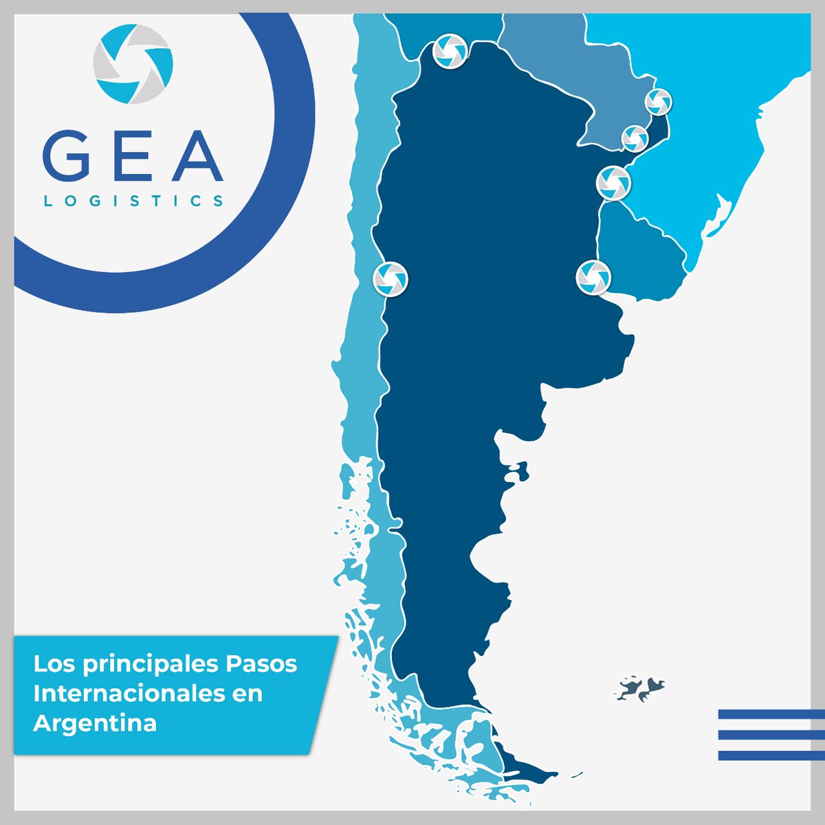 GeaLogistics's tweet photo. 🇦🇷 #Argentina cuenta con más de 60 Pasos Fronterizos Terrestres habilitados en la actualidad.
¿Necesitás asistencia para transportar internacionalmente tu mercadería? En #GEALogistics te asesoramos.
🚚#HaciendoTucamino.
#MentorLogístico #ExperienciaGEA #Logística #ComEx https://t.co/yUPrHoC39L