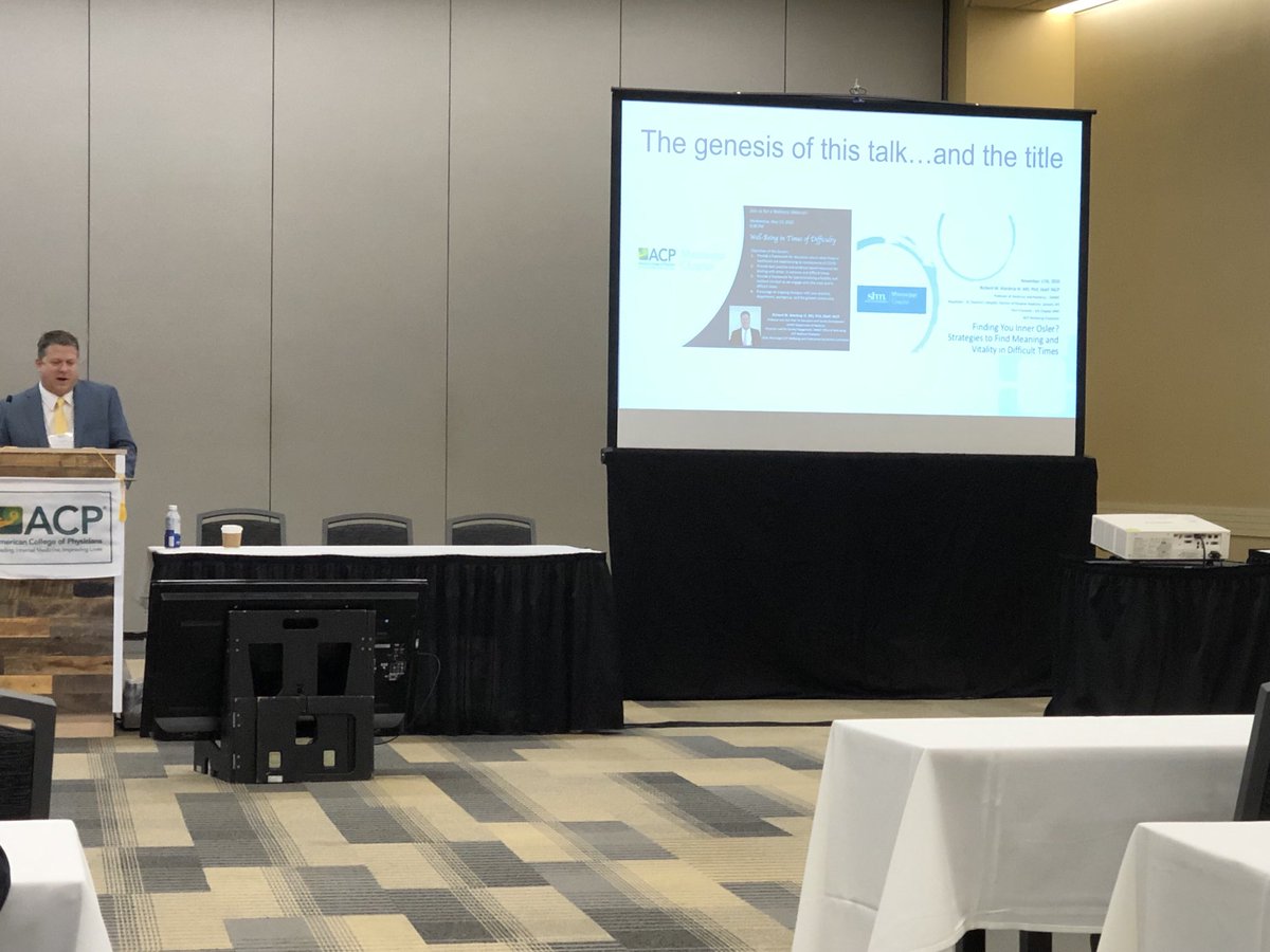 ⁦<a href="/Mud_Fud/">Richard M. Wardrop III, MD, PhD, MACP, SFHM, FAAP</a>⁩ Dr Richard Wardrop talks about the importance of physician well being. Important topic that clearly we often minimize in our busy professional lives ⁦<a href="/OhioAcp/">ACP Ohio</a>⁩  ⁦<a href="/craigniel13/">craig nielsen MD</a>⁩