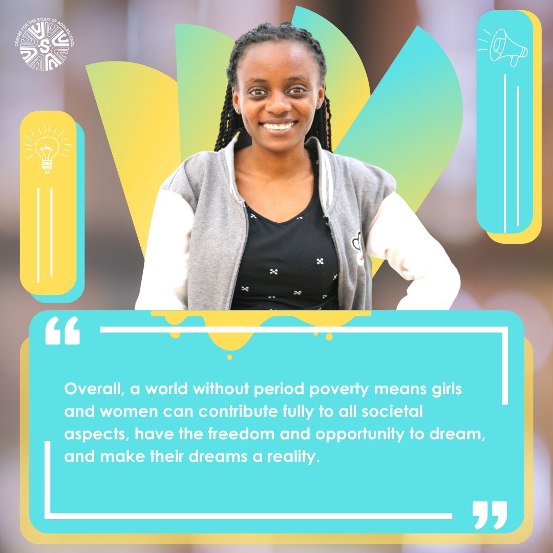 CSA_Kenya's tweet photo. When girls and women have adequate access to menstrual products, they can continue their school and work endeavors. ~ @esther_aoko 

#CSAEngage #MyWord https://t.co/bo6gu2RAzP