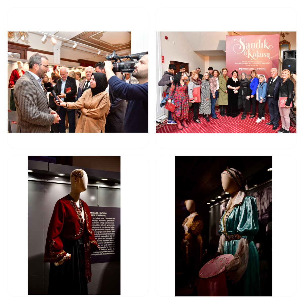 Müesser Kurt Özel Koleksiyonu Boşnak Halk Kıyafetleri 'Sandık Kokusu' isimli sergimizin açılışını, kıymetli sanatseverlerimizin katılımıyla gerçekleştirdik. Sergimizi 4 Aralık'a kadar Mehmet Akif Ersoy Sanat Merkezi'nde ziyaret edebilirsiniz.