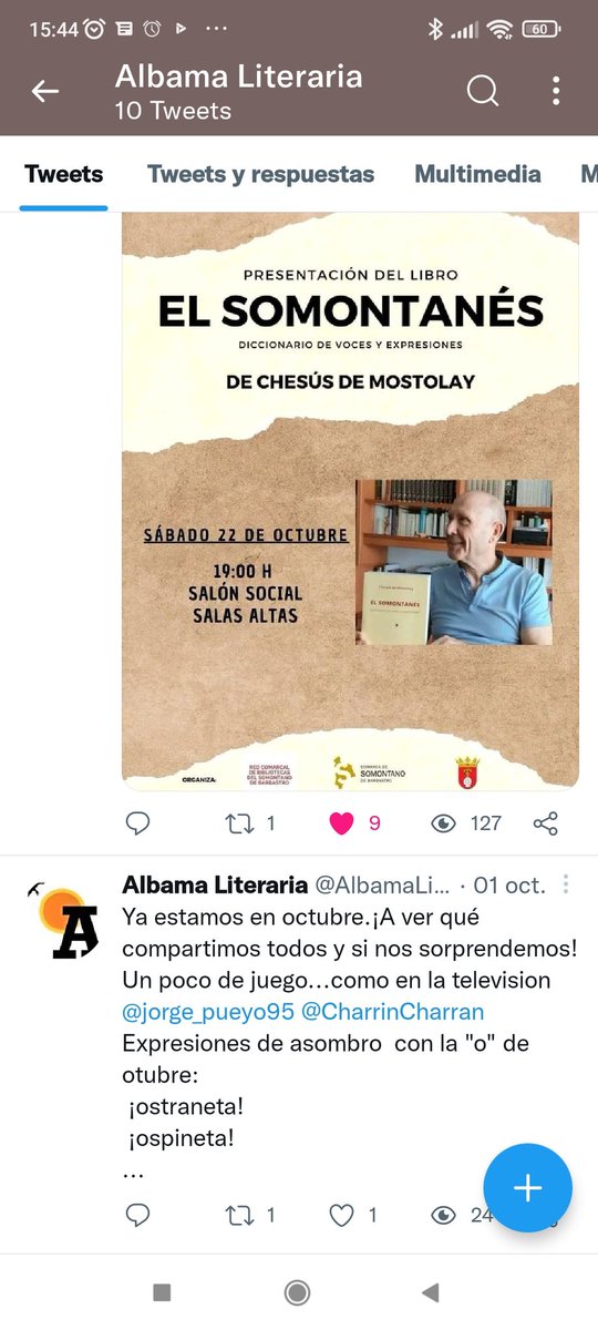 AlbamaLiteraria's tweet photo. Recordamos, mañana sábado a las 19:00 en Salas Altas, presentación y charla de Chesús de Mostolay sobre El Somontanés. Recuerdos, vocabulario y expresiones de la zona. Os aseguramos será muy interesante. Animaros! @CSomontano @GuaraSomontano https://t.co/46IPXuJqAt