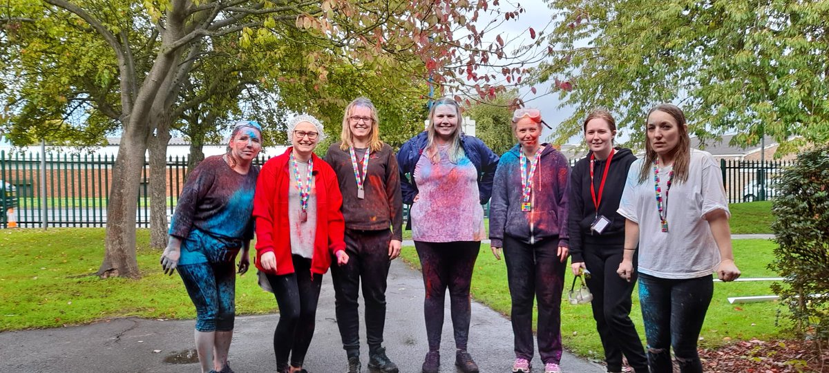 head2019's tweet photo. Our 11B411 colour run to celebrate the 10th anniversary of REAch2 was the highlight of our first half term. Everyone had great fun! #reach2is10 @cathiepaine https://t.co/TtjZufqipt