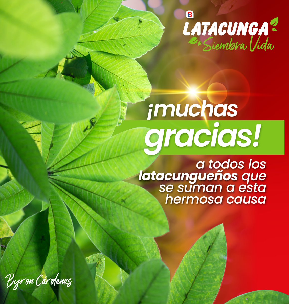 Somos muchos latacungueños que en este día trabajamos por nuestro planeta.

1 MILLÓN DE PLANTAS ES EL OBJETIVO 

#LatacungaSiembraVida