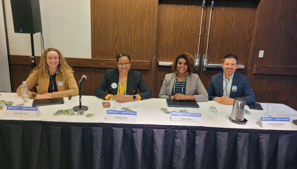 Another great panel at #2022OFNConf! LIIF's own General Counsel, Denise Noel, and Policy Manager, <a href="/oliviajbarrow/">Olivia Barrow Strauss</a>, joined Amber Bond of <a href="/aaacdfi/">aaacdfi</a> and Kevin Goldsmith of <a href="/jpmorgan/">J.P. Morgan</a> to talk about using Special Purpose Credit Programs for racial equity. #InvestInChange