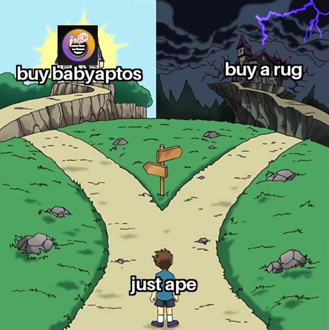 babyaptoseth's tweet photo. Choose the right path!

@VitalikButerin @AptosFoundation @elonmusk @1goonrich @cz_binance 

#AptosCommunity #ETHGems #AptosEcosytem https://t.co/Ni0blmYyf4