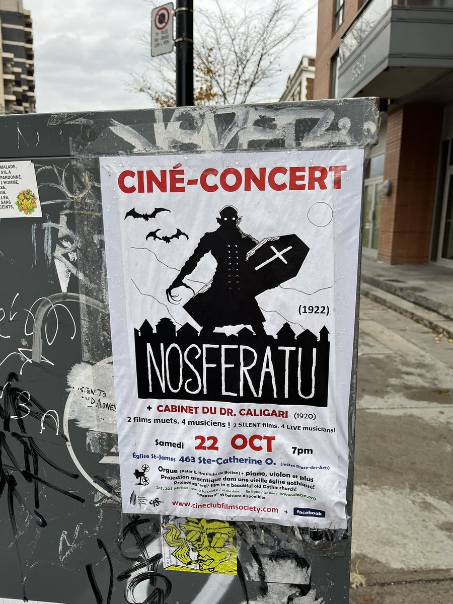 It’s that (spooky) time of year again… I watched Nosferatu at Westmount Park United Church a few years ago accompanied by live music and it’s quite the trip. Highly recommend. #Montreal #Halloween