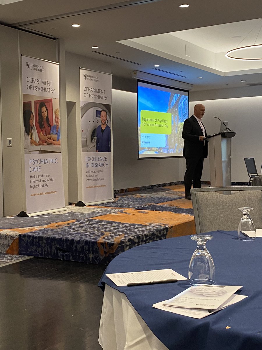 BRCHFX's tweet photo. BRC member, Dr Phil Tibbo, @Dal_Psychiatry was happy to see people enjoying each other’s company this morning 😃. He is hosting the 32nd Psychiatry Research Day in #Halifax. With a keynote, oral and poster presentations, it’s sure to be a great day. #conference #PostCovidevents https://t.co/T48cuWfxDK