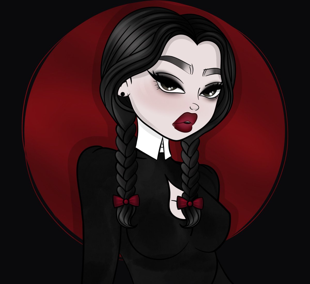 Custom babe Wednesday Addams 🖤I'm so glad you like it <a href="/msjennshaw/">JennShaw 💎💜</a> !Welcome!🙏🏻🖤.                                                #NFTCommunity #NFT #NFTs