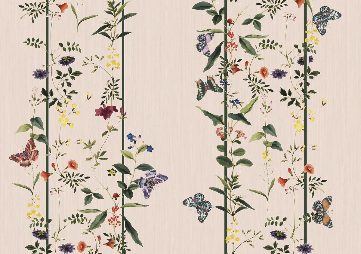 Muraspec's tweet photo. Conjuring up the wonder of unpredictable nature, glorious butterflies and wild and chaotic flowers intertwine and dance across this #TedBaker wallpaper.

Discover at https://t.co/yZQeULb0NH

#interiorinspo #interiordesign #wallpaper  #luxedesign https://t.co/PYpJ08bgkH