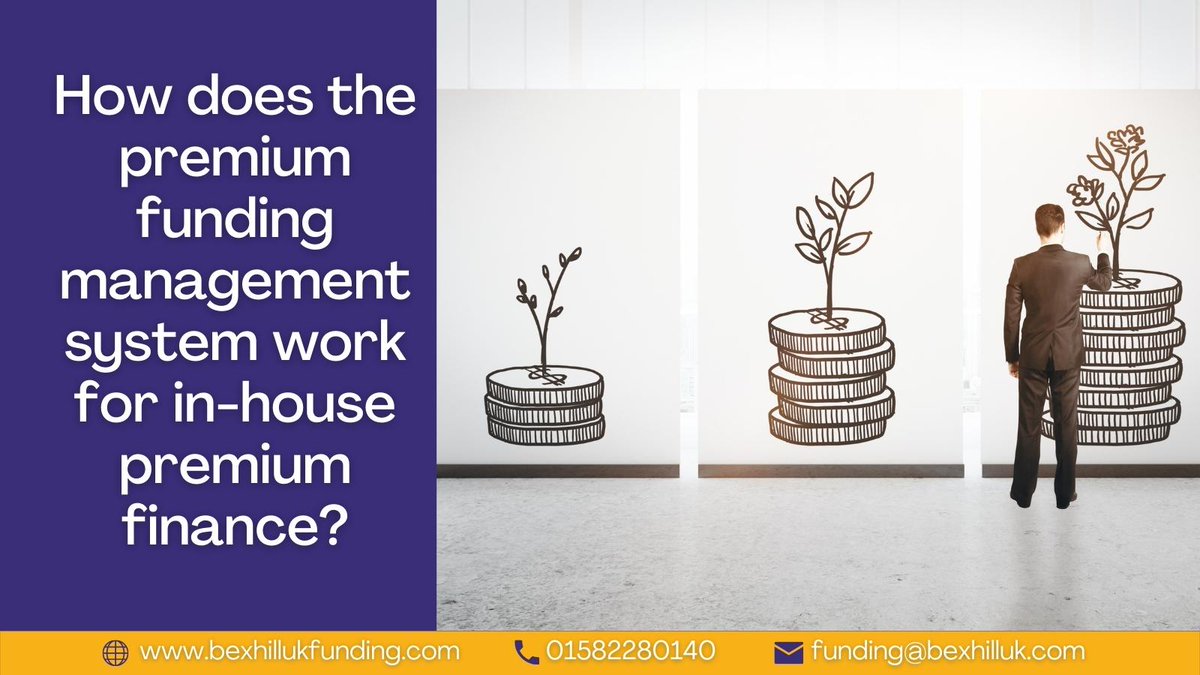 Bexhill UK will provide access to the Premium Funding Management System. The rest is simple. All funding, repayment and premium calculations are automatically carried out by the system.

For more information call us for a chat on 0158 228 0140

#BexhillUK  #premiumfinance