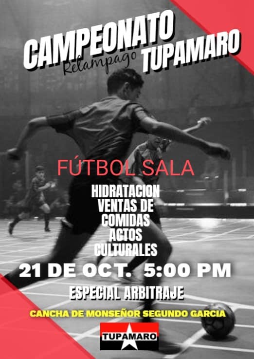 AturesMRT's tweet photo. 🔴⚫Hoy es el gran día⚽🏆te invitamos a que nos acompañes en este gran campeonato relámpago #TUPAMARO de fútbol sala en la cancha techada de monseñor segundo García, comuna Antonio José de sucre #AturesMRT #AmazonasMRT https://t.co/cBRp19Ua50