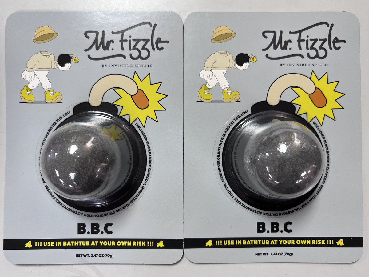Been MIA with Twitter for awhile.. but guess working like a dog in web2 pays off. Exciting to be bring Mr. Fizzles’ - B.B.C (Black Bamboo Charcoal) Bath Bombs under the umbrella of <a href="/Invsiblespirits/">InvisibleSpirits</a> into reality. Cheers to <a href="/MotionMarkus/">Markus Magnusson 🤝</a> for the beautiful art <a href="/InvsbleFriends/">Invisible Friends</a> !