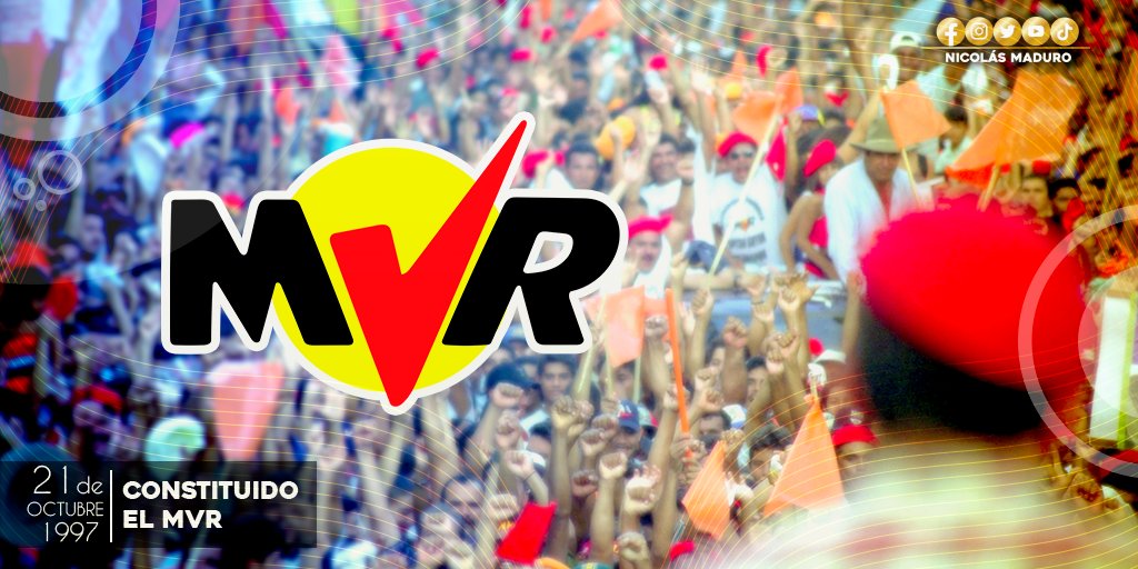Hace 25 años el MVR ingresó a la historia de nuestro país, fundado bajo principios y pensamientos de Simón Rodríguez, Simón Bolívar y Ezequiel Zamora. El MVR trajo a la escena política una nueva propuesta de liderazgo de base popular, con nuestro Comandante Chávez al frente.