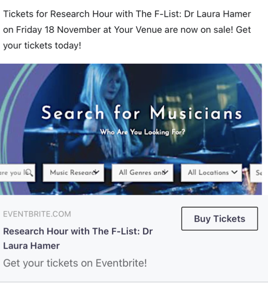 drmpWOLF's tweet photo. Second Research Hour with @theflistmusic introduces @LHamer22, who will speak on 'Teaching and Researching Women in Music: Some New Approaches within Feminist Methodology.'

We will come together Fri, 18 Nov '22, 11am (online, UK time).

Register: https://t.co/McwomFeIA1 #FemIP https://t.co/Dpsj6TFDeg