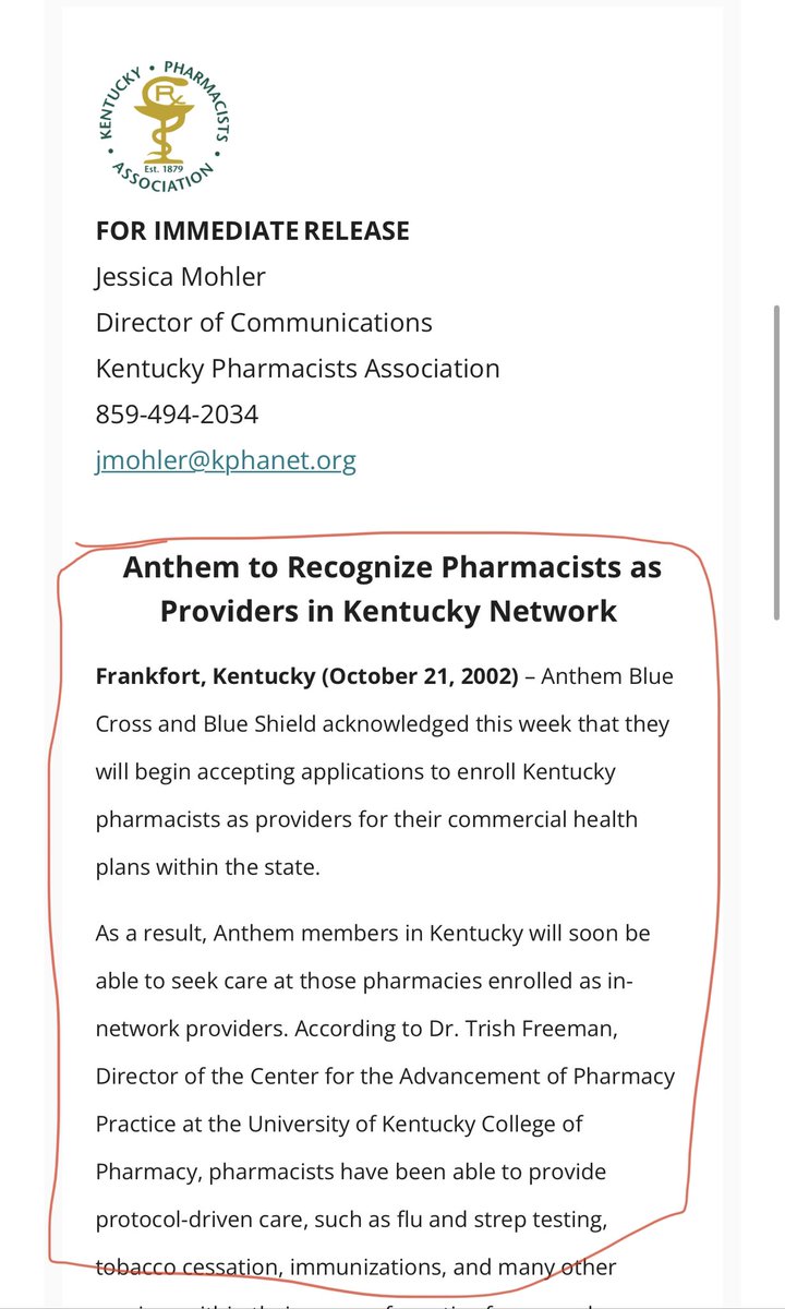 Y’all this is huge for pharmacists and team-based care in KY!!!! @ACCinTouch #ACCCVT @accpcardprn @AnticoagForum @GTMRxInstitute