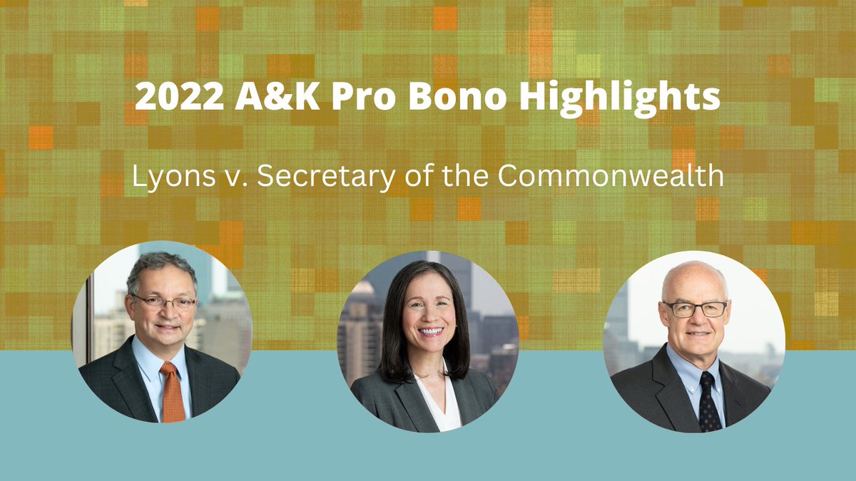 Pro Bono Highlight: Lon Povich, Tamara Wolfson, and David Mackey contributed to an amicus brief supporting the constitutionality of the Votes Act, filed on behalf of @CommonCauseMA and the <a href="/LWVMA/">LWV Massachusetts</a>. Click here for more info: bit.ly/3CRZ1KB #probono #votesact