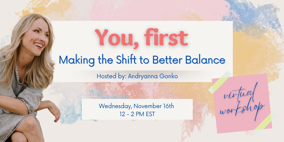 BIG NEWS if you’re ready to shift your mindset, prioritize your well-being and lose the guilt so you can lead a life with better balance✨

My new virtual workshop is here to help you!

Get the details + reserve your spot now ⤵️

eventbrite.com/e/you-first-ma…