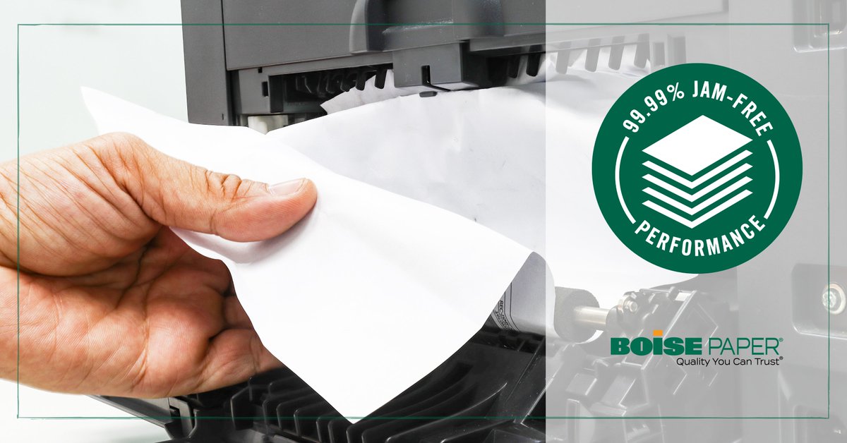 Scary things are all around us this Halloween season, make sure paper jams aren’t one of them by stocking Boise Paper for a 99.99% Jam Free Performance Guarantee.