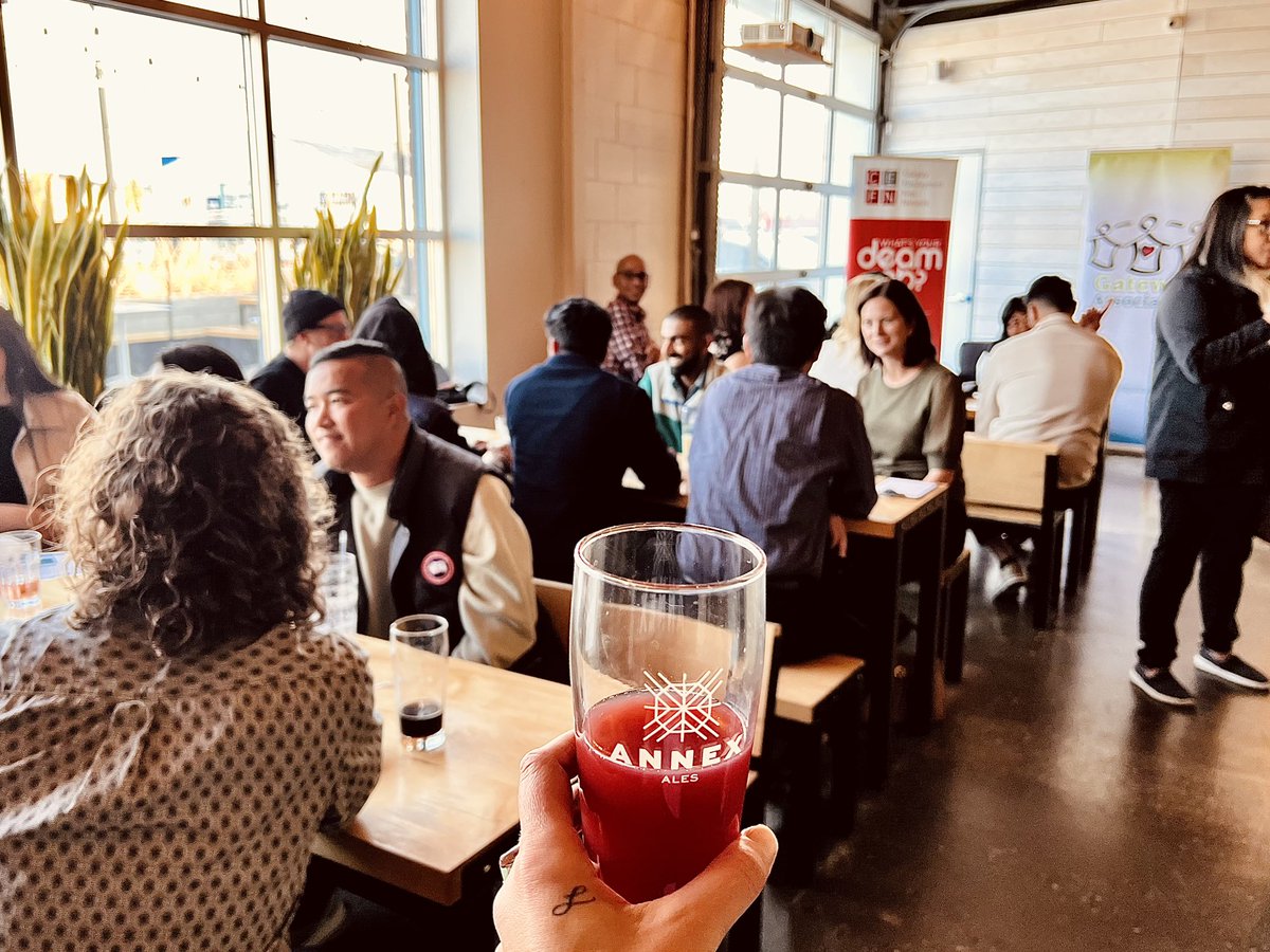 MentorAbilityAB's tweet photo. What an amazing evening last nights’ Cheers to Inclusion event was! 
New &amp; existing Employer Mentors gathered w/ service providers in #YYC to collaborate, connect &amp; CHEERS to creating more equitable workforces for persons w/disabilities!
THANK YOU @annexales for hosting us!
#DEAM https://t.co/eztT3tzwls