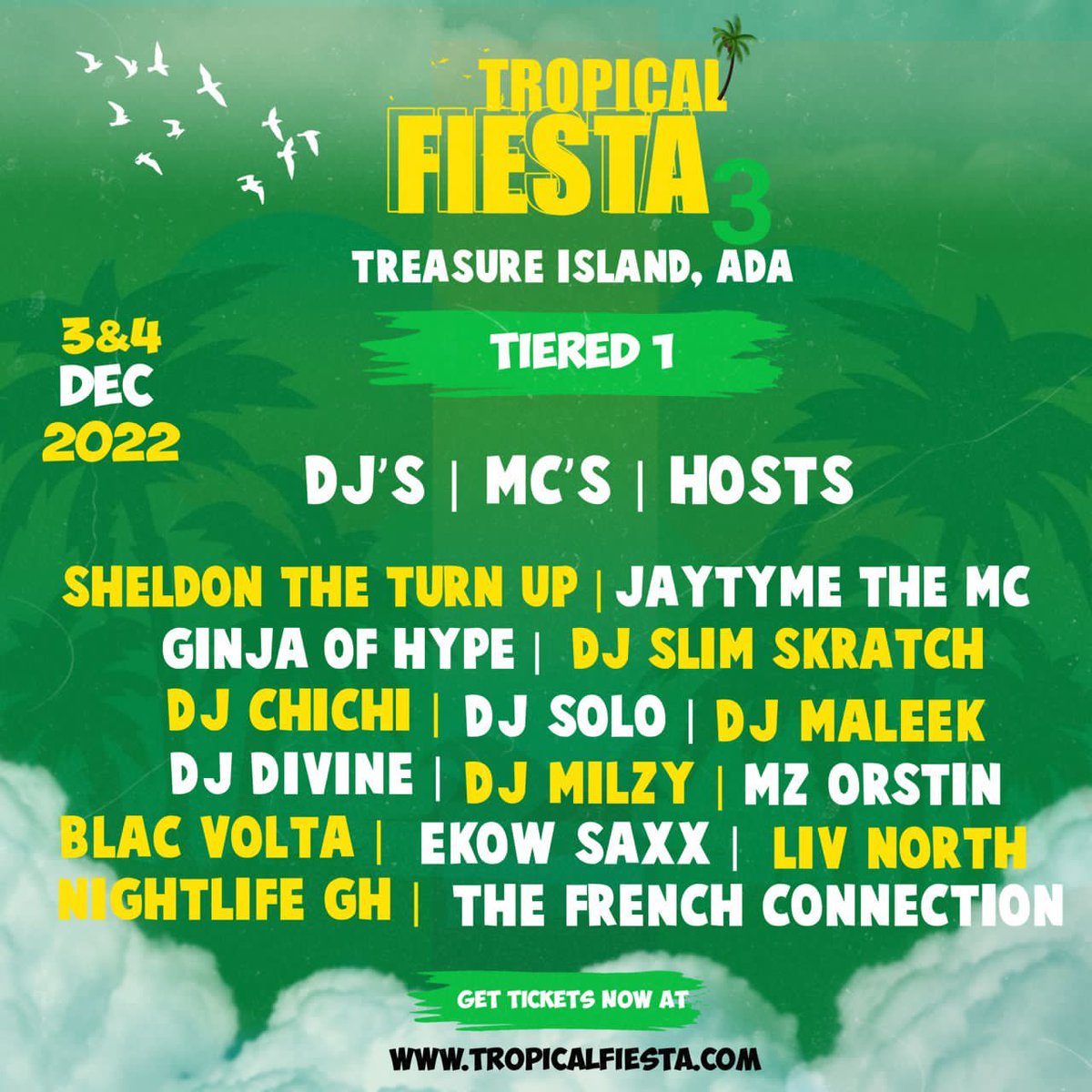Slim_Skratch's tweet photo. Tropical Fiesta 3
@LiveWireEventGh @martell @DBLACKGH @enjoyment_radio 
🔥🔥🔥 https://t.co/nwtABEfr2i