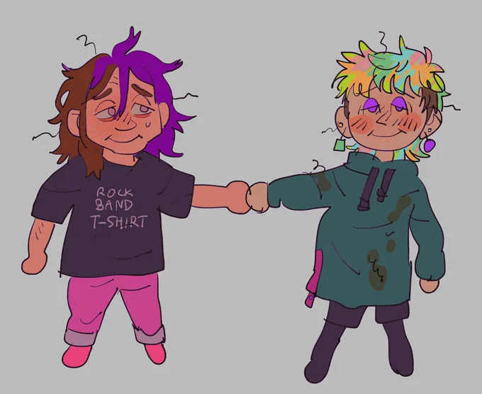holding hands with an oc who has my set of moles some personality traits and everything that is wrong with me but has it way worse 