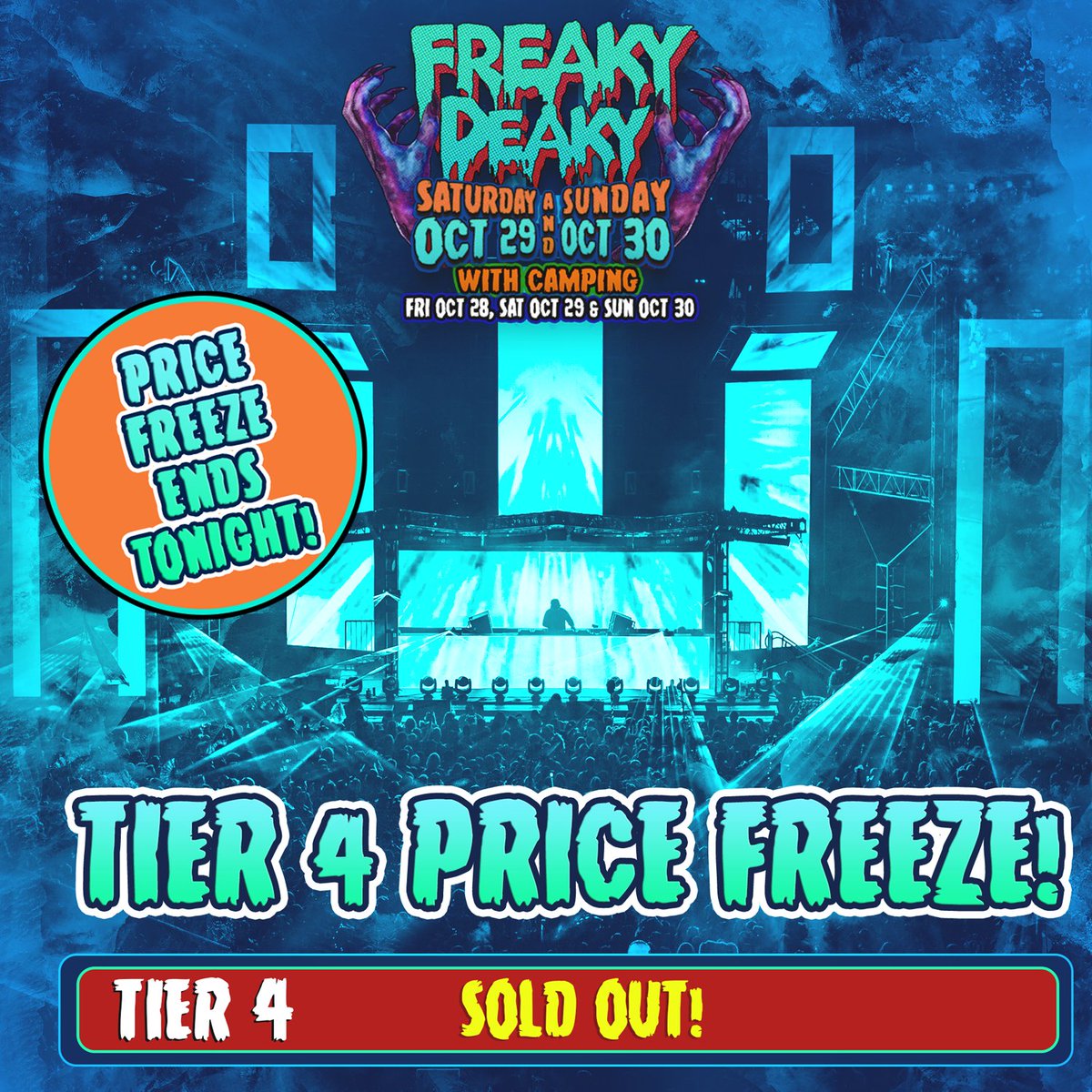 WARM FRONT INCOMING! Tier 4 price freeze ends TONIGHT freaks 🔥 Join us in Freakytown... if you dare.

hive.co/l/freakydeaky2…