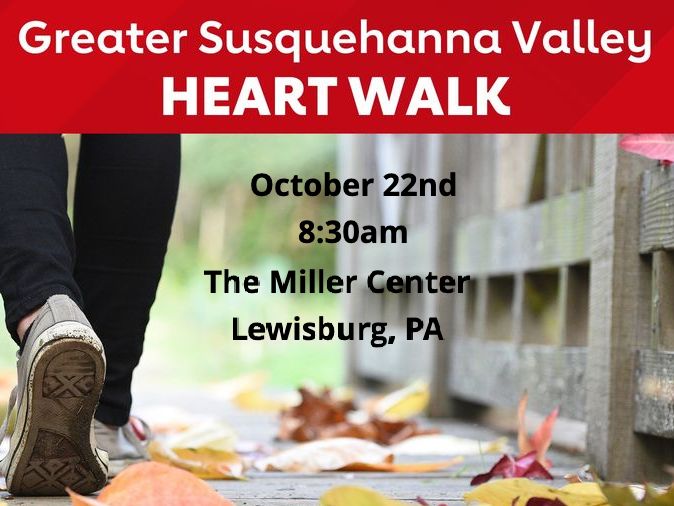 Join Evangelical Community Hospital and Geisinger Medical Center for a hearty community event at the YMCA at the Miller Center. Remarks begin at 8:30am with the walk to follow. Register here: conta.cc/3Dgwf7W