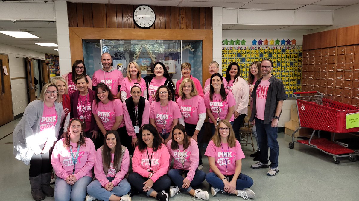 Just some of the Pearl Buck staff supporting the Pink Out!