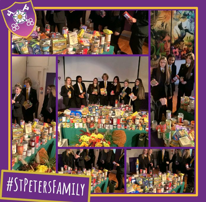 StPetersCC's tweet photo. We have been overwhelmed by the generosity of all our pupils to support the Harvest Festival so we can support families in our community with food hampers. 
💜💜💜

#OneFaithOneFamilyOneFuture https://t.co/Pim4TdEktT