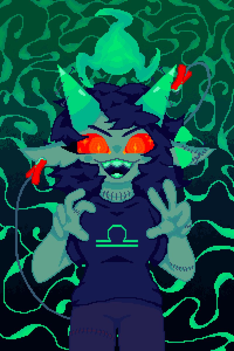 Aquapett_'s tweet photo. My piece for @HSanthologies trickster treats zine!!! I'm so happy i finally get to share this piece :) I had so so much fun exploring with style and coloring!! Thank you so much for the opportunity and H4PPY H4LLOW33N!!!! >:]
#hsanthologies #homestuck #home22tuck #trickstertreats https://t.co/JFNVIrNnjm