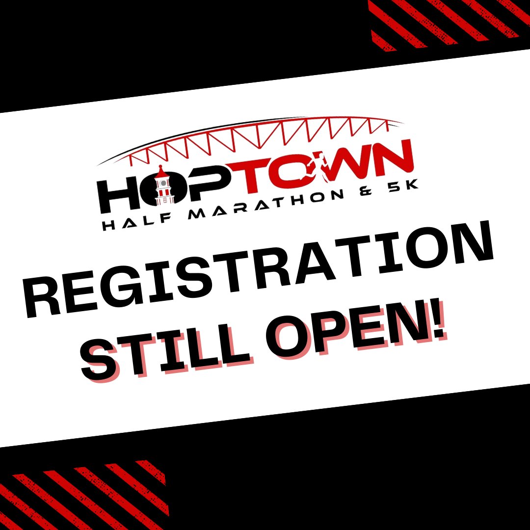 Registration for Hoptown Half Marathon and 5K IS STILL OPEN‼️ Register NOW or anytime before the race begins (you can even register tomorrow morning!) @ HoptownHalf.com
