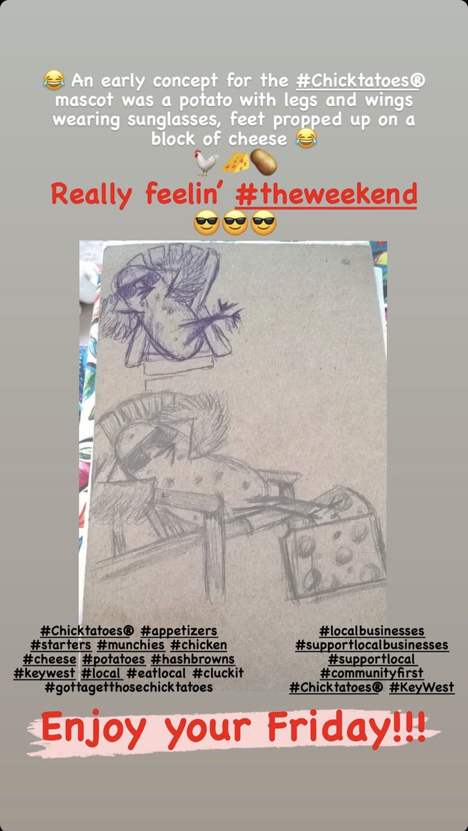 chicktatoes's tweet photo. Happy Friday!!!

#Chicktatoes® #appetizers #starters #munchies #chicken #cheese #potatoes #hashbrowns #keywest #local #eatlocal #cluckit #gottagetthosechicktatoes

#localbusinesses #supportlocalbusinesses #supportlocal #communityfirst #Chicktatoes® #KeyWest https://t.co/1KbnOwXkpI