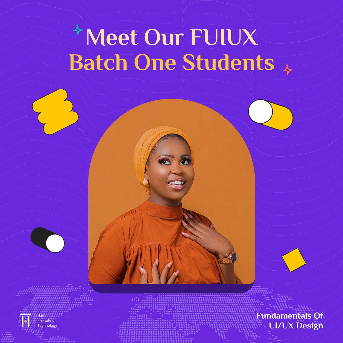 hautinstitute's tweet photo. Meet one of our students for the Fundamentals of UIUX Design Class. 🥳

Hey, I'm Fatimah Adamu, an aspiring product designer. I enjoy cooking, I love learning new things and spending quality time with my loved ones. 🤗 https://t.co/712G6C3yQo