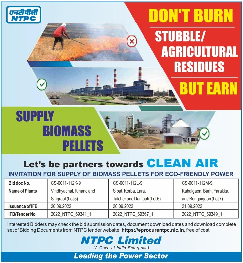 Don't Burn Stubble/ Agricultural Residues BUT EARN!! #NoStubbleBurning @OfficeOfRKSingh @MinOfPower @mnreindia @power_pib @PIB_India @CMDNTPC